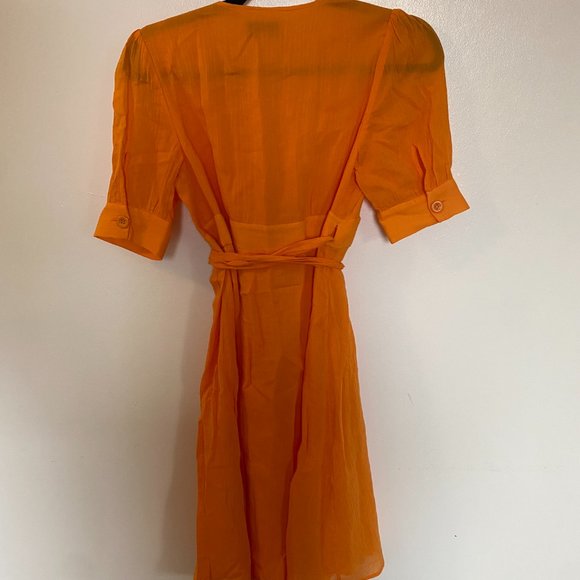 &Other Stories Puff-Sleeve Wrap Dress - Picture 3 of 4